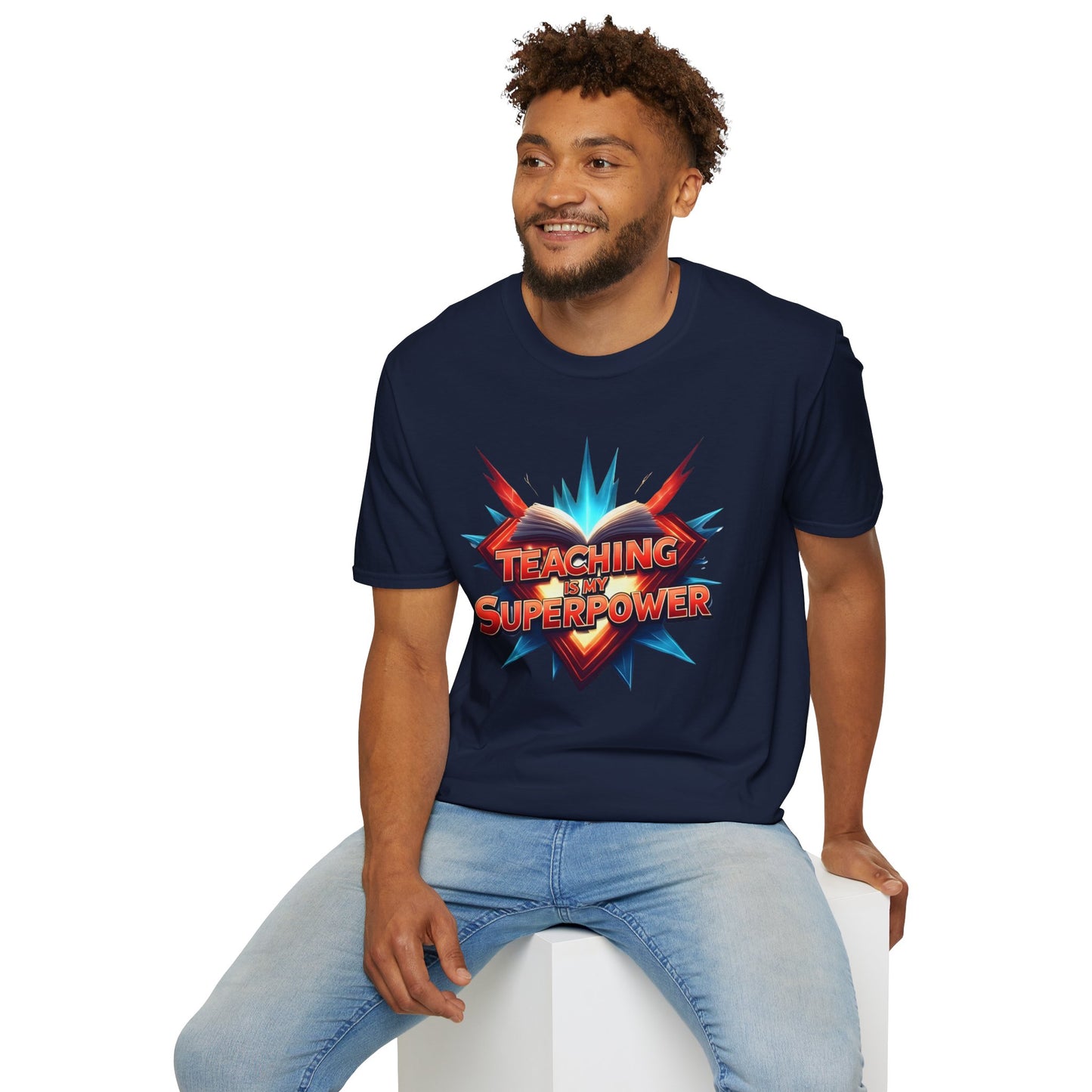 Teaching is my Superpower - Prominent Educator Men - Teacher Tribute Tee