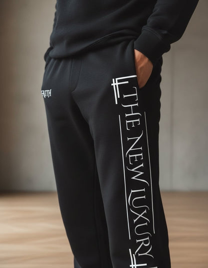 Black FAITH “The New Luxury” Sweatpants Prominent 3 G